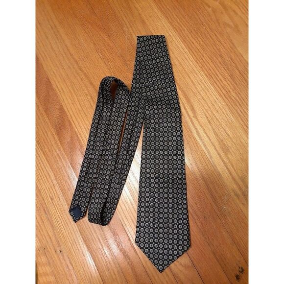 Master man gray white navy silk tie handmade - Picture 3 of 3